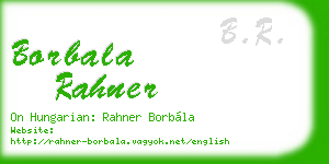 borbala rahner business card